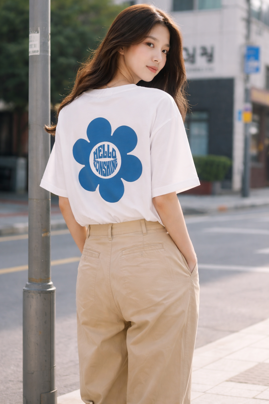 Hezak white t-shirt | floral printed | oversized tshirt