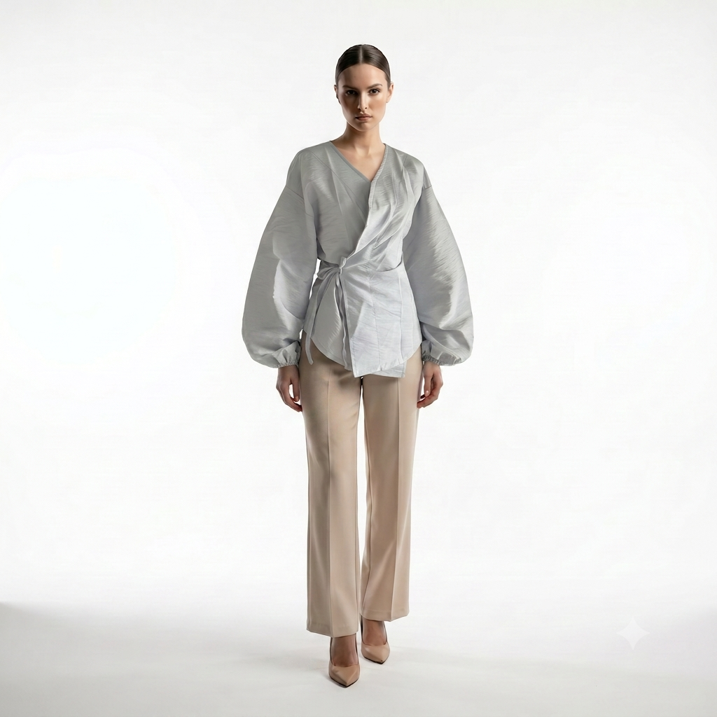 HEZAK  Wrap Tie Top
