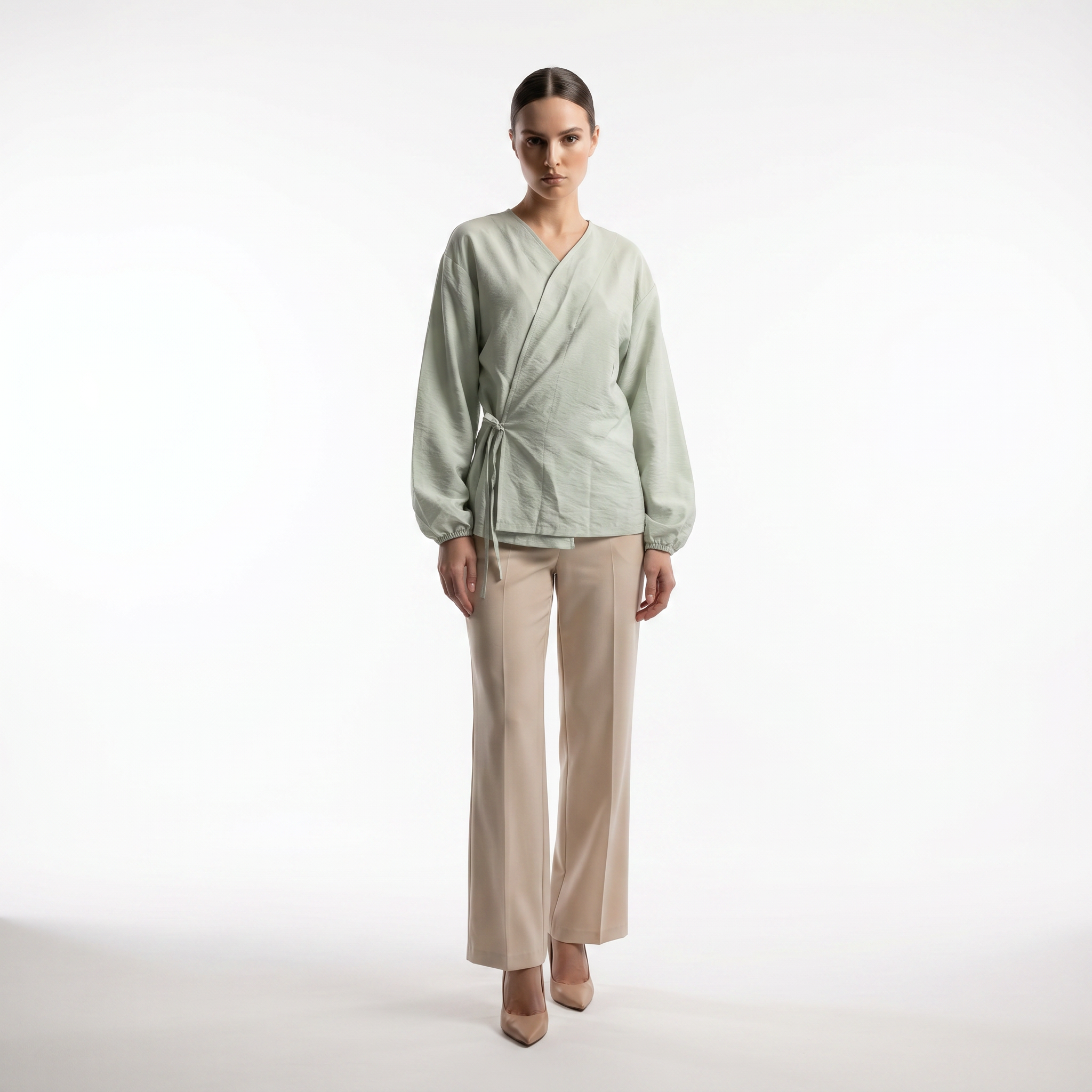 HEZAK  Wrap Tie Top